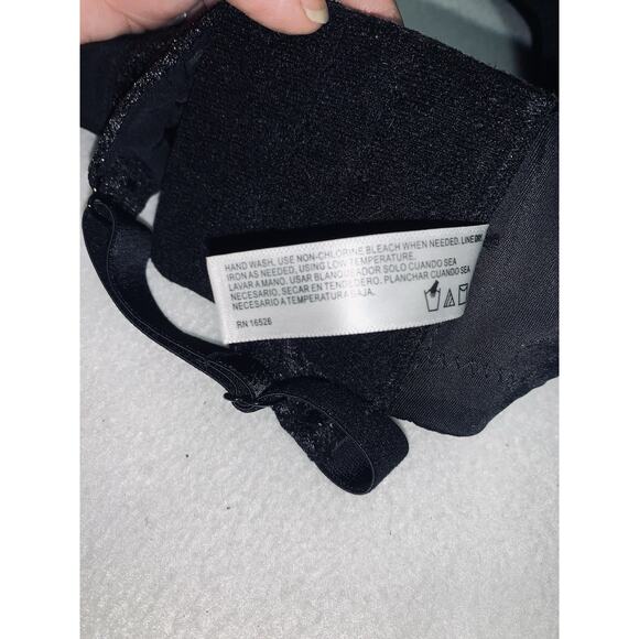 42F Leading Lady 5211 Luxe Body Side Smoothing Wirefree T-Shirt Bra Lace Black - Picture 8 of 9